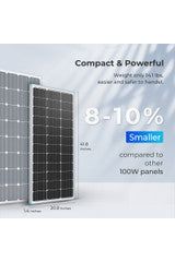 Image of Renogy 12v 100W Monocrystalline Rigid Solar Panel
