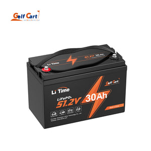 LiTime 48V (51.2V) 30Ah Golf Carts LiFePO4 Battery, 60A BMS, 1536Wh Energy
