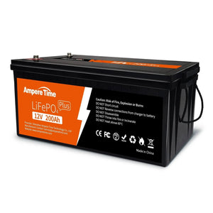 Ampere Time 12V 200Ah Plus, 2560Wh LiFePO4 Battery & Built In 200A BMS