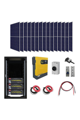 Image of EG4 | Complete Off-Grid Solar Kit - 3000W 120V Output / 48VDC [15.4kWh EG4-LifePower4 Lithium Powerwall] 48VDC + 4,800 Watts of Solar PV