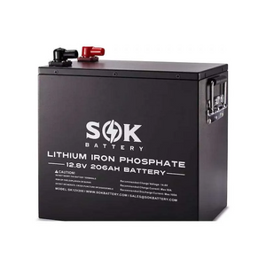 SOK Battery 12V 206Ah LiFePO4 Deep Cycle Battery (Metal Box)