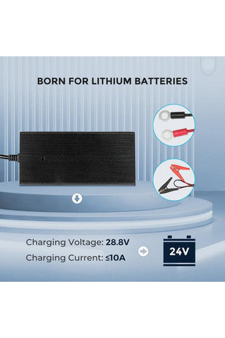 Image of Renogy 24V 10A AC-to-DC LFP Portable Battery Charger