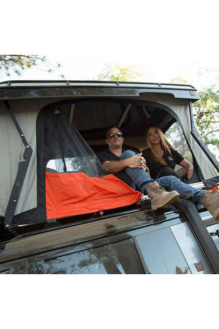 Image of BadAss Tents 110 CONVOY Rooftop Tent for Land Rover 2020-2022 Defender Series with Low mount cross bars