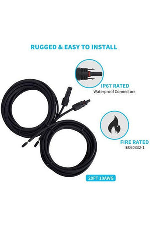 Renogy Cable Kit for 100/200/400W Models
