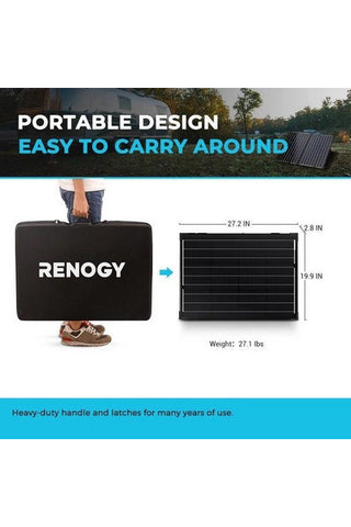 Image of Renogy 100W 12V Monocrystalline Foldable Solar Suitcase