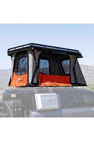 Image of BadAss Tents 2009-22 Toyota 4Runner (Gen 5) CONVOY® Rooftop Tent w/ Low Mount Crossbars