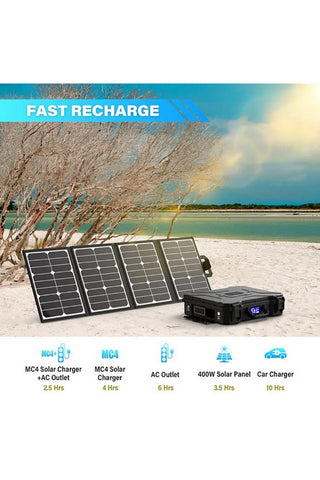 Image of Montek X1000W Solar Generator Kit With 80W Solar Panel