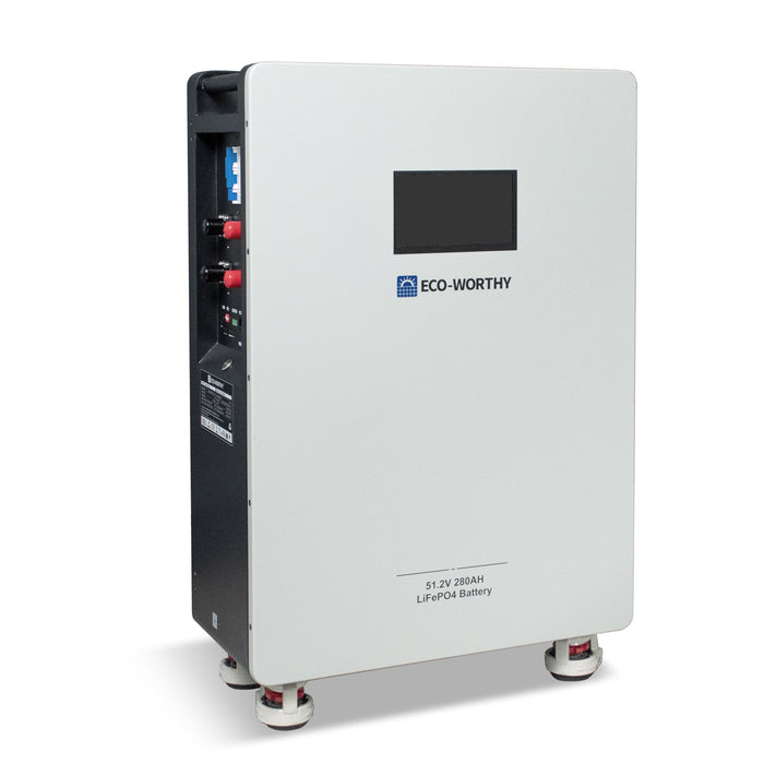 ECO-WORTHY 48V 280Ah LiFePO4 Battery| Solar Battery Backup for home | Wall Mount