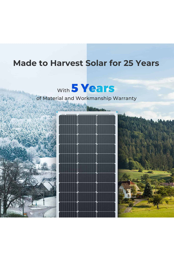 Renogy 12v 100W Monocrystalline Rigid Solar Panel
