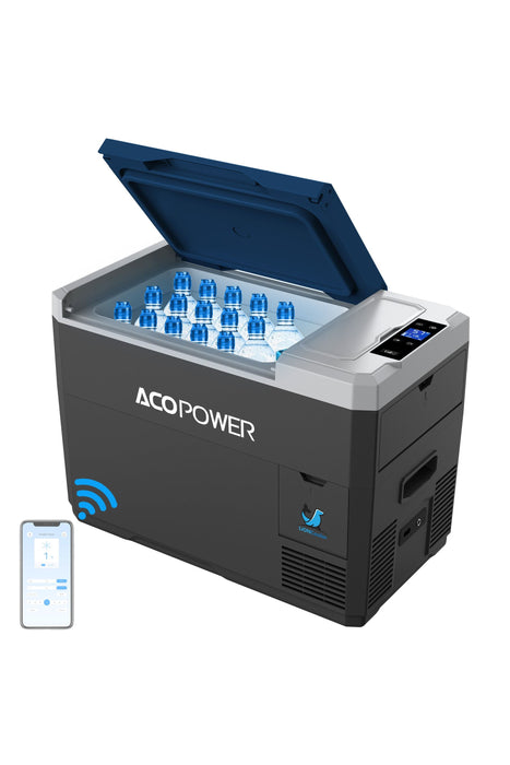 ACOPOWER LiONCooler Mini Solar Powered Car Fridge Freezer, 29 Quarts