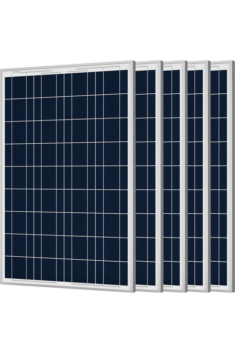 ACOPOWER 100W Polycrystalline Solar Panel for 12 Volt Battery Charging
