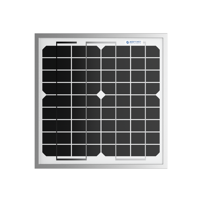 ACOPower 10W Mono Solar Panel for 12V Battery Charging RV Boat, Off Grid