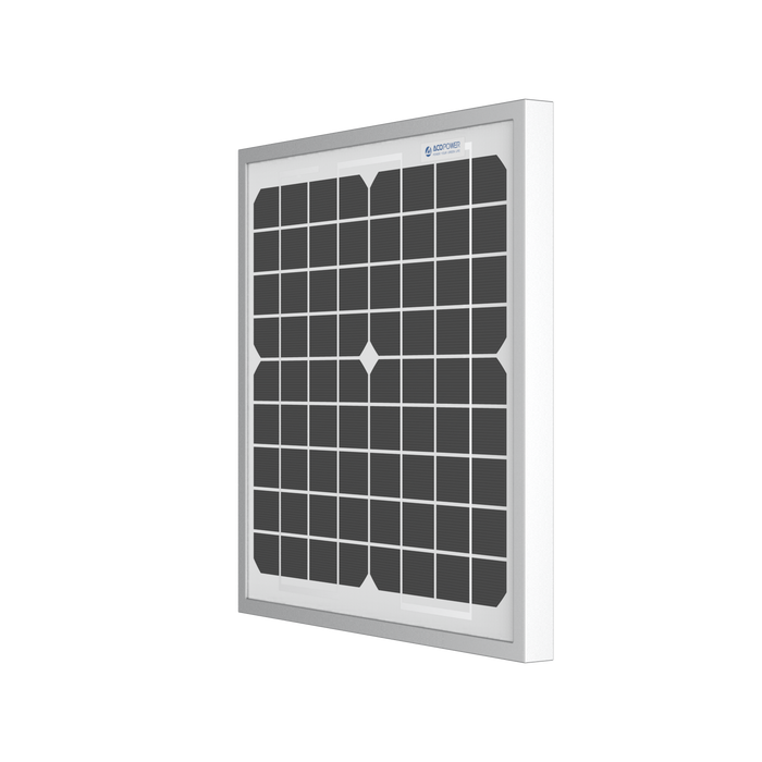 ACOPower 10W Mono Solar Panel for 12V Battery Charging RV Boat, Off Grid