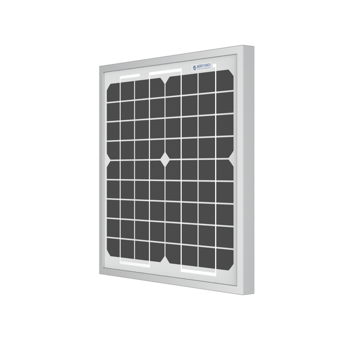 ACOPower 10W Mono Solar Panel for 12V Battery Charging RV Boat, Off Grid