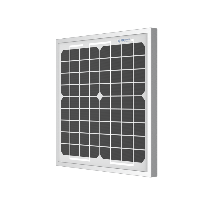 ACOPower 10W Mono Solar Panel for 12V Battery Charging RV Boat, Off Grid