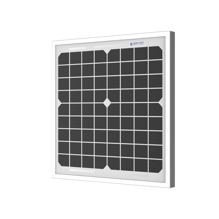 ACOPower 10W Mono Solar Panel for 12V Battery Charging RV Boat, Off Grid