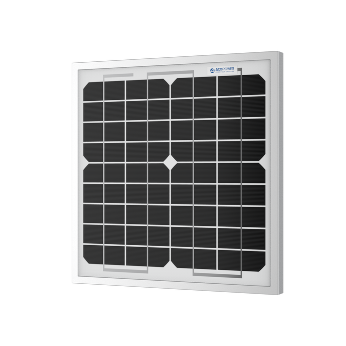 ACOPower 10W Mono Solar Panel for 12V Battery Charging RV Boat, Off Grid