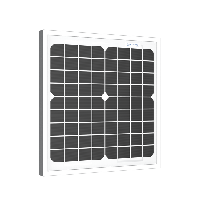 ACOPower 10W Mono Solar Panel for 12V Battery Charging RV Boat, Off Grid