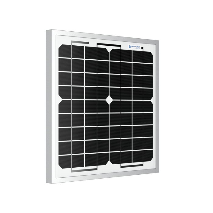 ACOPower 10W Mono Solar Panel for 12V Battery Charging RV Boat, Off Grid