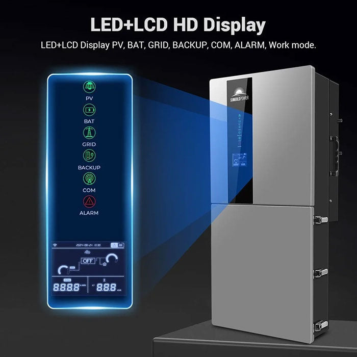 SunGoldPower 11.4KW 48V Split Phase Hybrid Solar Inverter