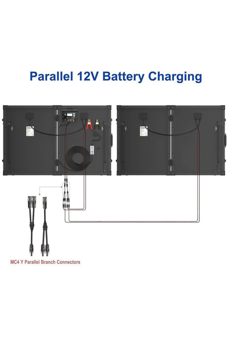ACOPOWER 100w 12v Portable Solar Panel kit, Foldable Mono Suitcase, proteusX Waterproof 20A Charge Controller