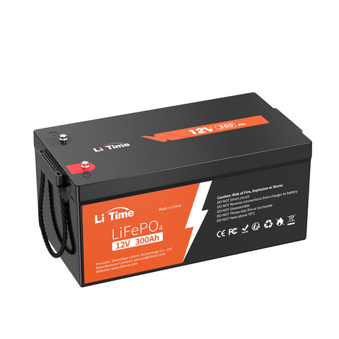Image of LiTime 12V 300Ah LiFePO4 Lithium Battery, Build-In 200A BMS, 3840Wh Energy