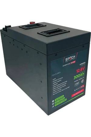 Epoch Batteries 12V 300Ah V2 | Heated & Bluetooth & Victron Comms | LiFePO4 Battery
