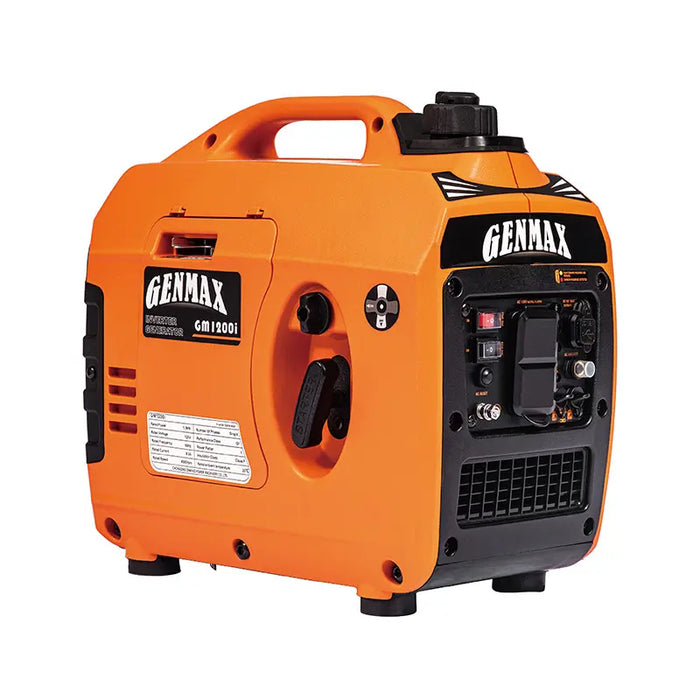 GENMAX GM1200i 20 Amp 1000W/1200W Recoil Start Gas Inverter Generator Parallel Ready New