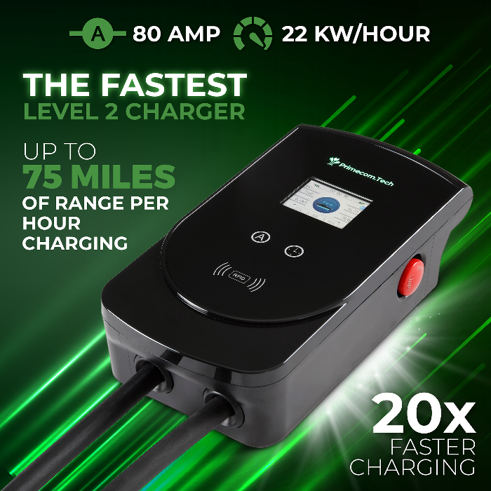 Primecom 80 Amp Hardwired Level 2 EV Charger