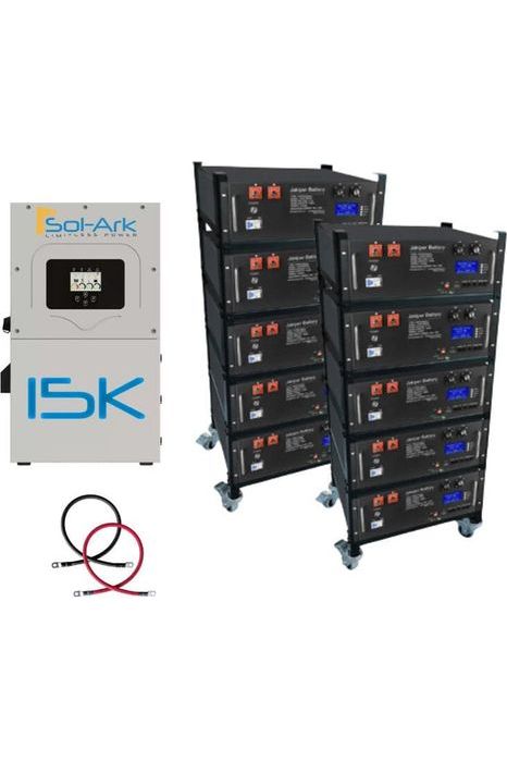 Sol-Ark Pre-Wired Hybrid Solar Inverter System Bundle - 51kWH Jakiper PRO Lithium Battery