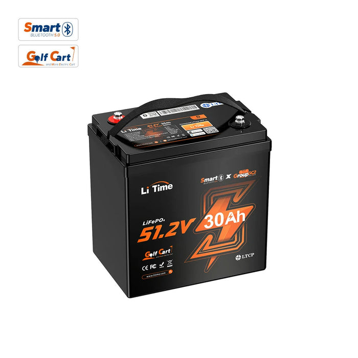 LiTime 48V 30Ah GC2 Bluetooth Golf Cart Lithium Battery, GC2 Battery For Club Cart Golf Cart