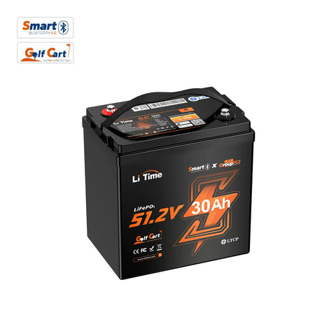 Image of LiTime 48V 30Ah GC2 Bluetooth Golf Cart Lithium Battery, GC2 Battery For Club Cart Golf Cart