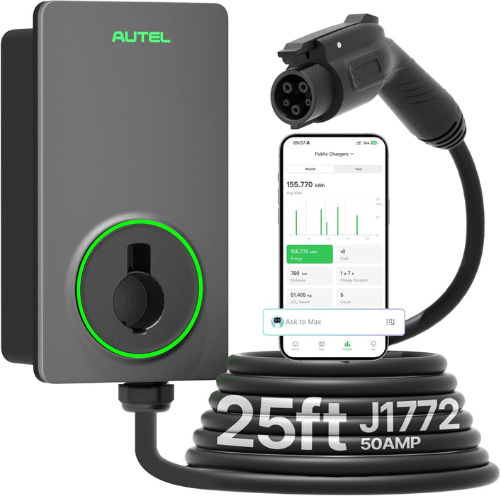 Autel AC Single 50A 12kW Level 2 Home EV Charger