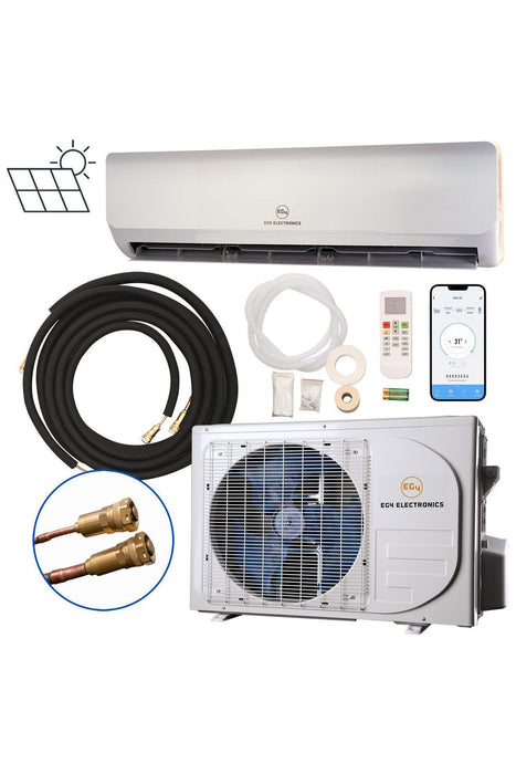 EG4 | Hybrid Solar Mini-Split Air Conditioner Heat Pump AC/DC | 12000 BTU | SEER2 22 | Plug-N-Cool Do-It-Yourself Installation