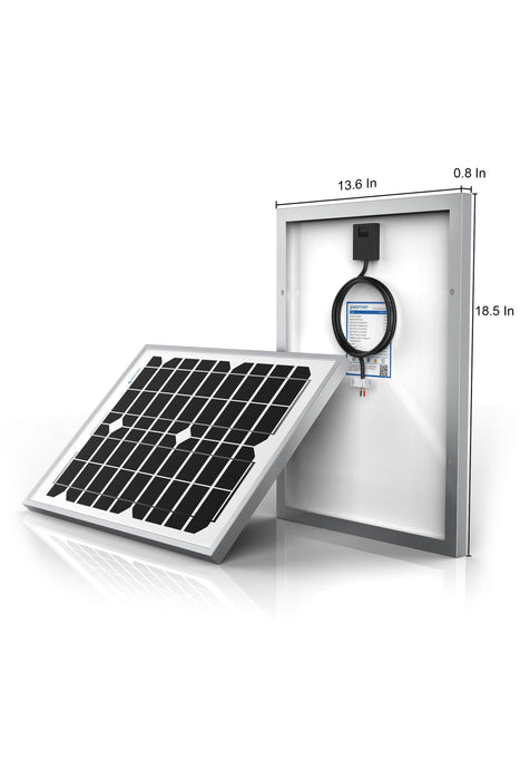 ACOPOWER 20 Watt Mono Solar Panel for 12 V Battery Charging, Off Grid