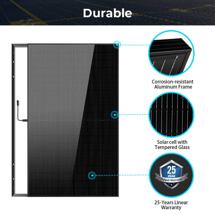 SunGoldPower 440W MONO BLACK PERC SOLAR PANEL FULL PALLET (32 PANELS) UL61730 CEC Listed
