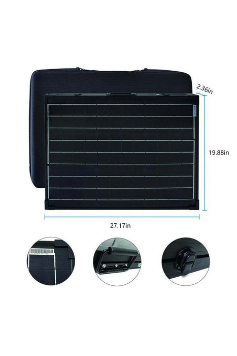 ACOPOWER 100w 12v Portable Solar Panel kit, Foldable Mono Suitcase, proteusX Waterproof 20A Charge Controller