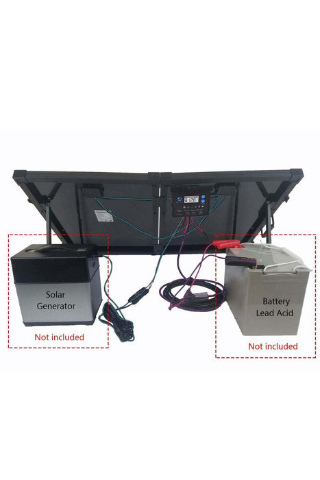 ACOPOWER 100w 12v Portable Solar Panel kit, Foldable Mono Suitcase, proteusX Waterproof 20A Charge Controller