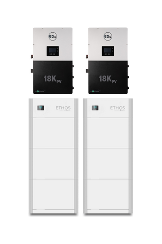 BigBattery | ETHOS Battery EG4-18Kpv Bundle - Outdoor Energy System | 24kW Output Total w/ 20.4kWh to 61.4kWh [BNDL-B0005]