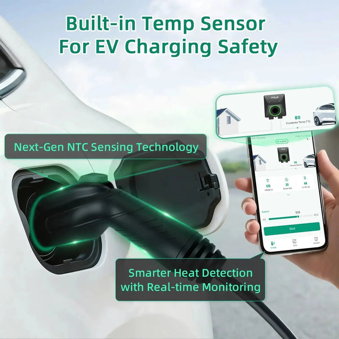 IYILO Pro Level 2 EV Charger J1772 Hardwired 48A with Energy Meter