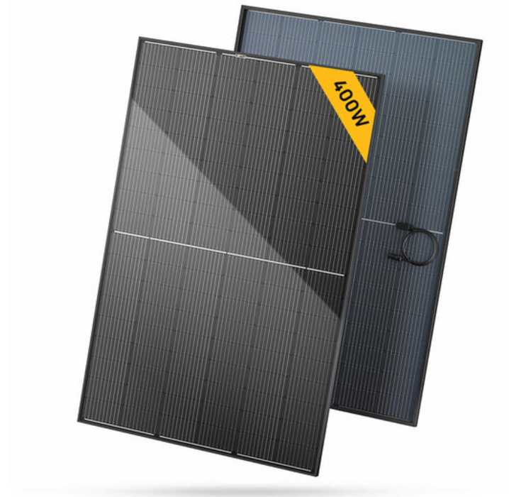 BougeRV 400W 12V 10BB Mono Bifacial Solar Panel