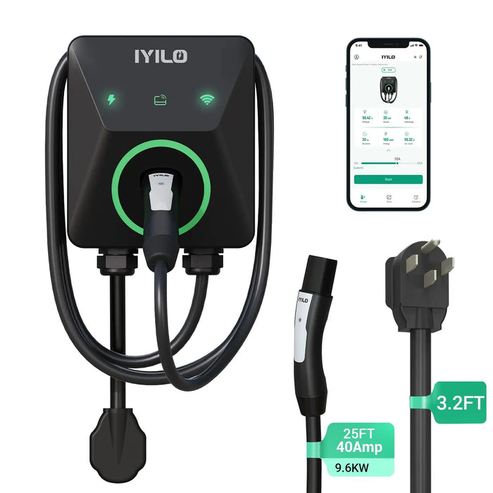 IYILO Level 2 EV Charger NACS (J3400) Plug-In 40A (NEMA 14-50)