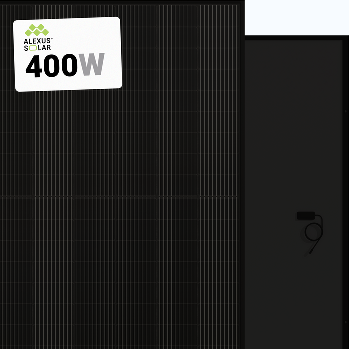 Alexus Solar 400w Mono-Crystalline Solar Panel (Black) | ALEX-400-B-54-S