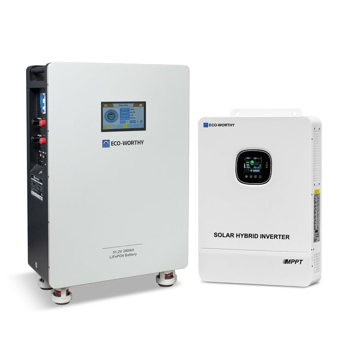 ECO-WORTHY 48V 280Ah LiFePO4 Battery| Solar Battery Backup for home | Wall Mount