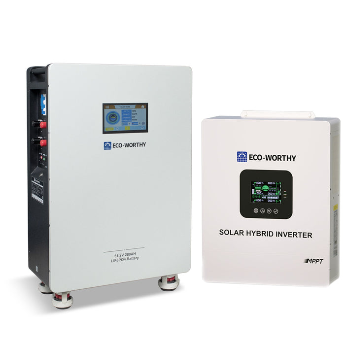 ECO-WORTHY 48V 280Ah LiFePO4 Battery| Solar Battery Backup for home | Wall Mount