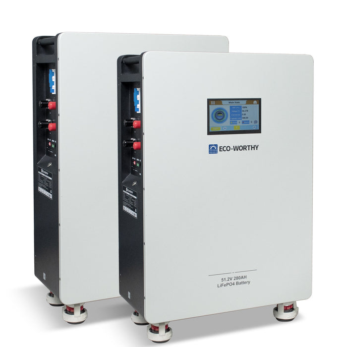 ECO-WORTHY 48V 280Ah LiFePO4 Battery| Solar Battery Backup for home | Wall Mount