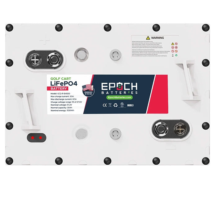Epoch Batteries 48V 30Ah GC2 Golf Cart LiFePO4 Lithium Battery