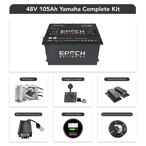 Epoch 48V 105Ah Lithium LiFePO4 Golf Cart Battery Kit