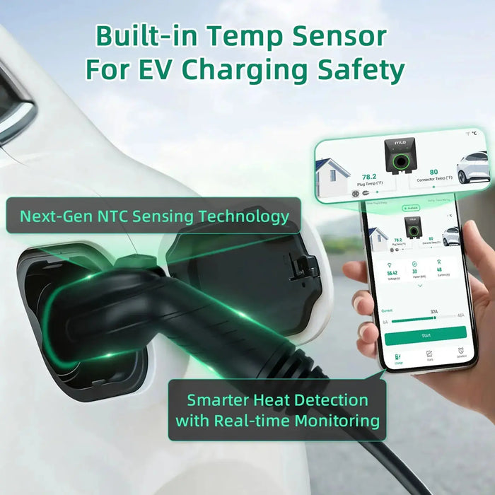IYILO Level 2 EV Charger J1772 Plug-In 48A (NEMA 14-50, Hardwire-Convertible)
