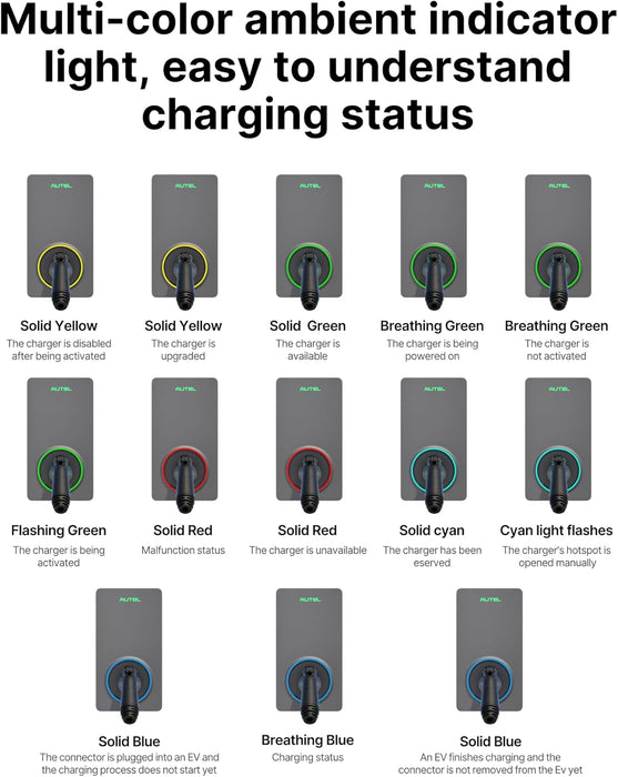 Autel AC Single 50A 12kW Level 2 Home EV Charger